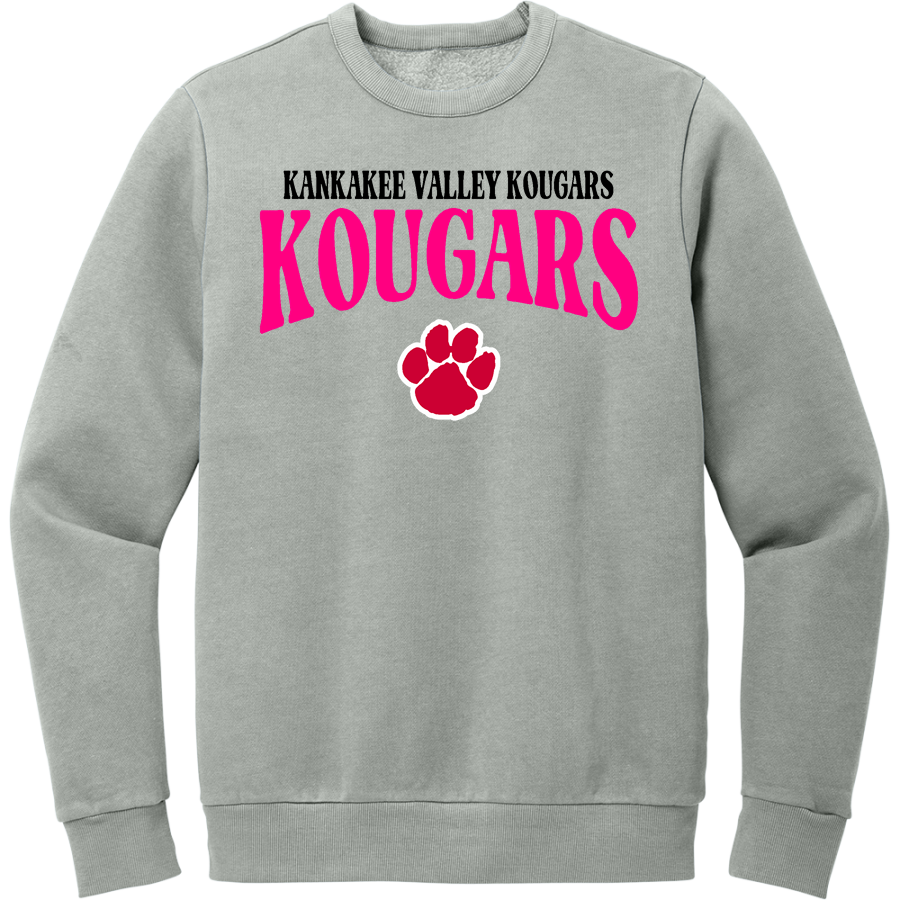 Kankakee Valley Kougars Kougars <span class="pdp-name-mascot">Kankakee Valley Kougars Kougars</span> District Men's Vintage Wash Fleece Crewneck Sweatshirt