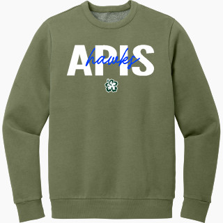 District Men's Vintage Wash Fleece Crewneck Sweatshirt