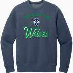LIVINGSTON COLLEGIATE ACADEMY Wolves District Men's Vintage Wash Fleece Crewneck Sweatshirt Front Thumbnail