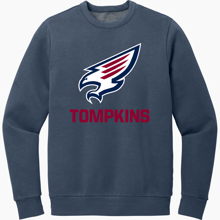 OBRA D TOMPKINS FALCONS District Men's Vintage Wash Fleece Crewneck Sweatshirt