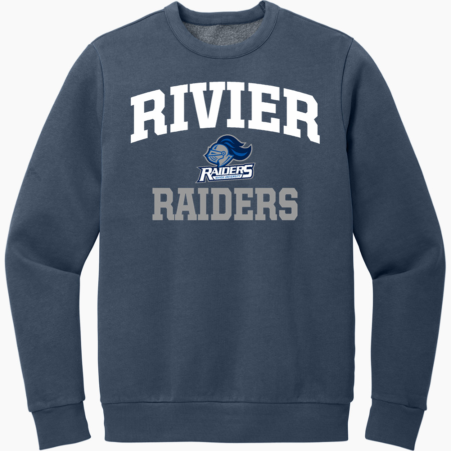 Rivier University Official Store of the Raiders <span class="pdp-name-mascot">Rivier University Raiders</span> District Men's Vintage Wash Fleece Crewneck Sweatshirt