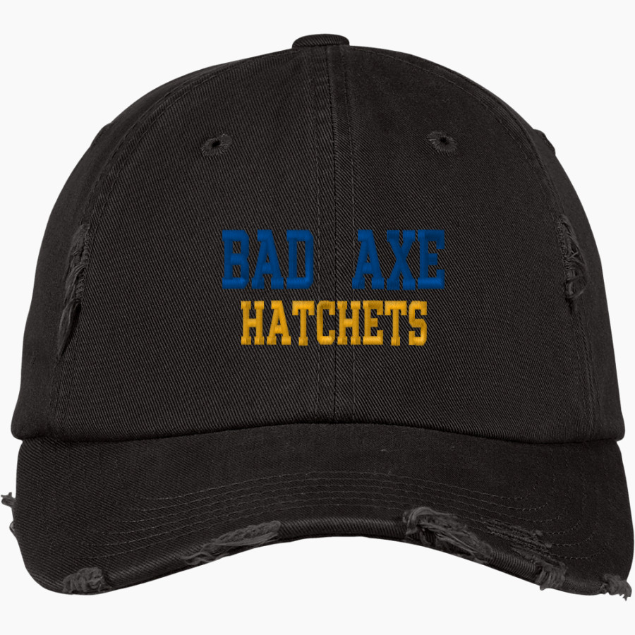 BAD AXE HIGH SCHOOL HATCHETS <span class="pdp-name-mascot">BAD AXE HATCHETS</span> District Distressed Cap