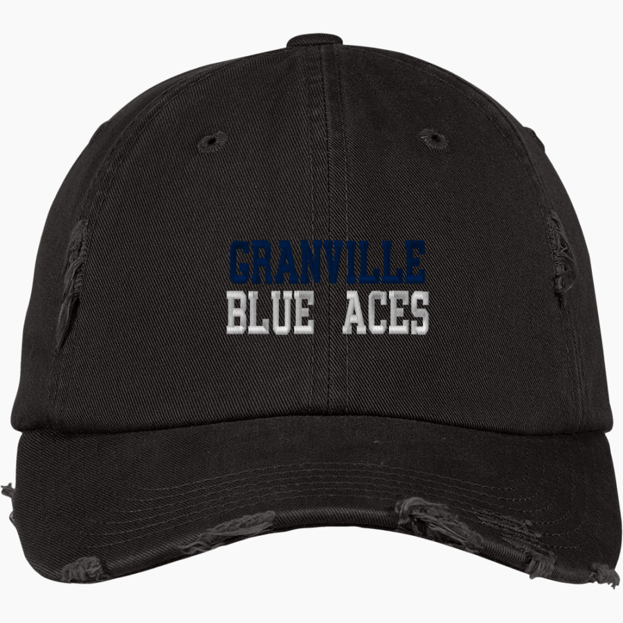 GRANVILLE HIGH SCHOOL BLUE ACES <span class="pdp-name-mascot">GRANVILLE BLUE ACES</span> District Distressed Cap