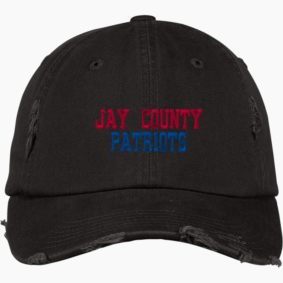 JAY COUNTY HIGH SCHOOL PATRIOTS District Distressed Cap