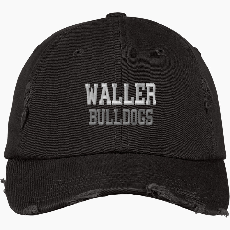 Waller Bulldogs District Distressed Cap