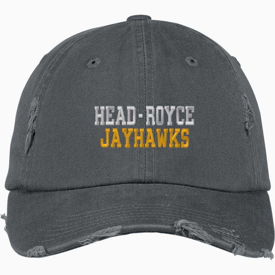 Head-Royce Jayhawks District Distressed Cap