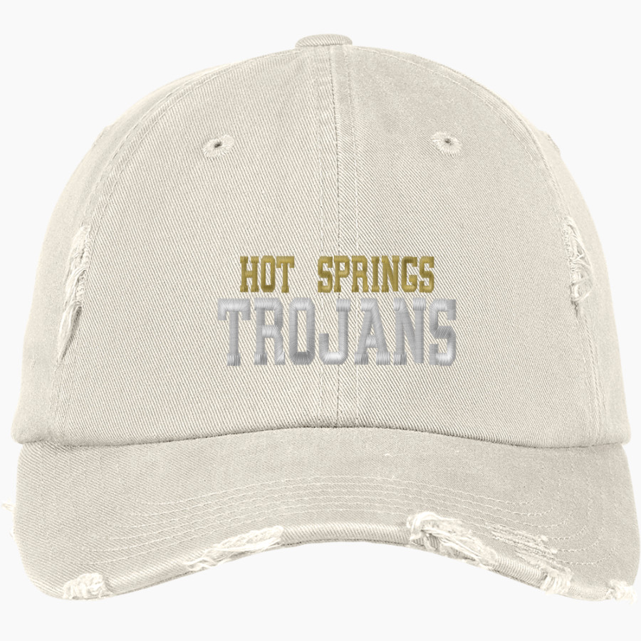 HOT SPRINGS HIGH SCHOOL TROJANS District Distressed Cap