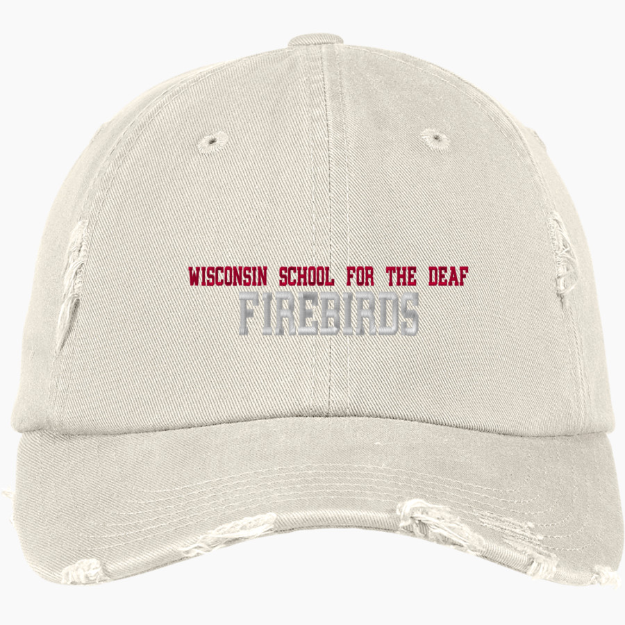 Wisconsin School For The Deaf Firebirds <span class="pdp-name-mascot">Wisconsin School For The Deaf Firebirds</span> District Distressed Cap