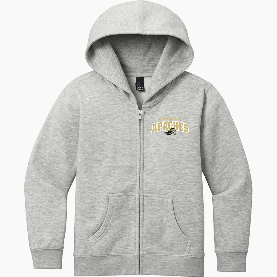 POTTSVILLE HIGH SCHOOL APACHES District Youth VIT Fleece Full-Zip Hoodie