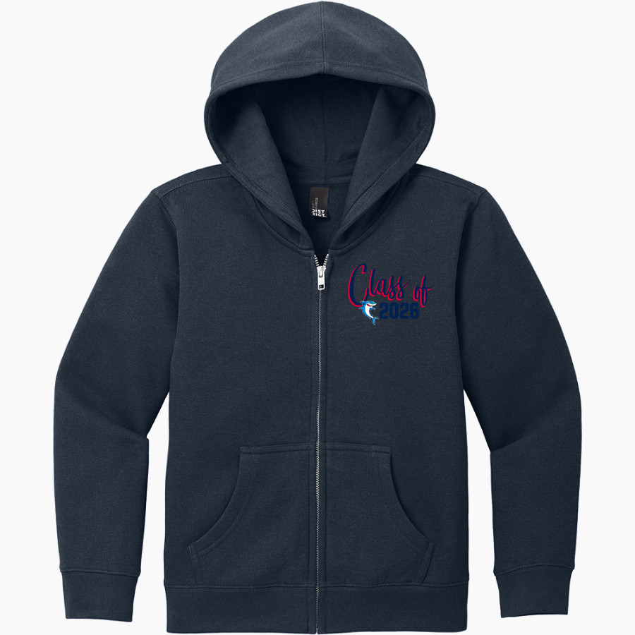 French-American School of New York - Online Store <span class="pdp-name-mascot">French-American School Sharks</span> District Youth VIT Fleece Full-Zip Hoodie