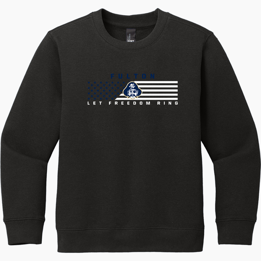 FULTON HIGH SCHOOL PIRATES <span class="pdp-name-mascot">FULTON PIRATES</span> District Youth V.I.T. Fleece Crewneck Sweatshirt