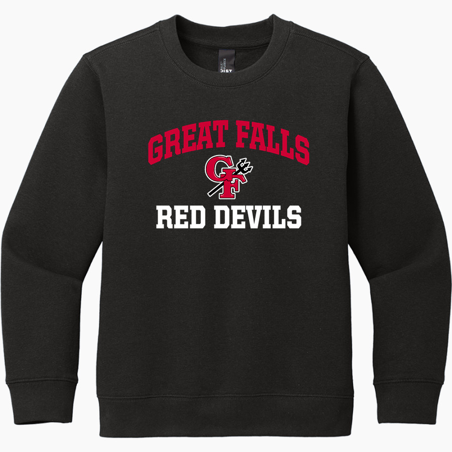 GREAT FALLS HIGH SCHOOL RED DEVILS District Youth V.I.T. Fleece Crewneck Sweatshirt