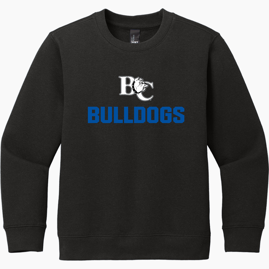 Barton College Official Store of the Bulldogs <span class="pdp-name-mascot">Barton Bulldogs</span> District Youth V.I.T. Fleece Crewneck Sweatshirt