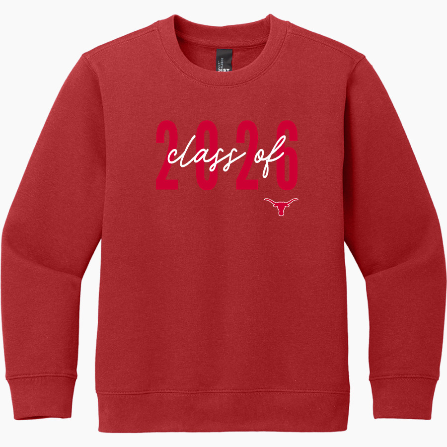 DOVER HIGH SCHOOL LONGHORNS District Youth V.I.T. Fleece Crewneck Sweatshirt