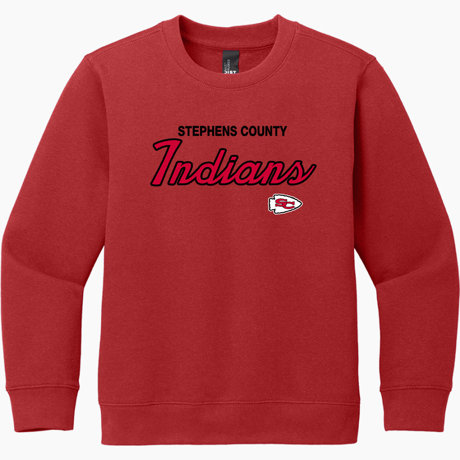 STEPHENS COUNTY HIGH SCHOOL INDIANS <span class="pdp-name-mascot">STEPHENS COUNTY INDIANS</span> District Youth V.I.T. Fleece Crewneck Sweatshirt