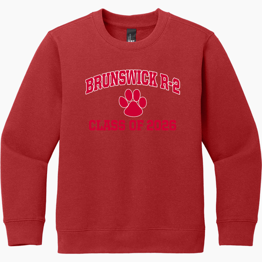 BRUNSWICK R-2 HIGH SCHOOL WILDCATS District Youth V.I.T. Fleece Crewneck Sweatshirt