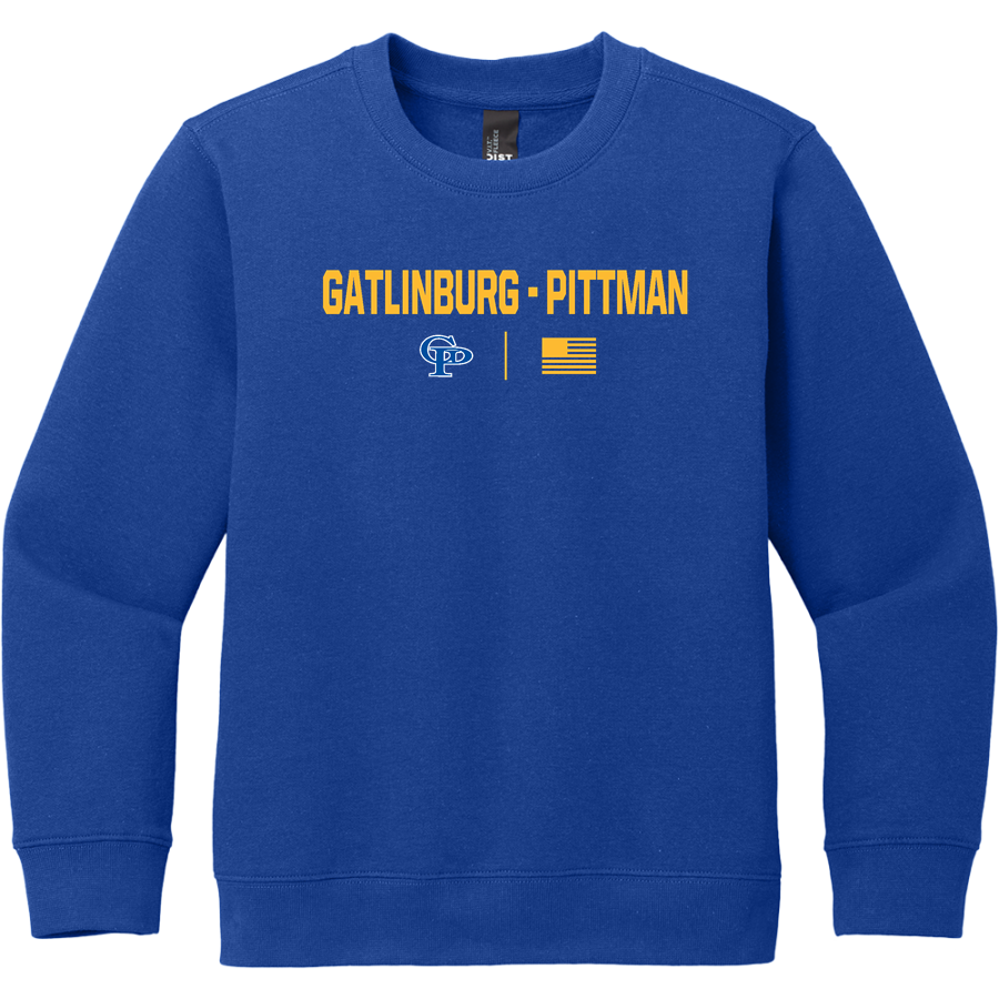 GATLINBURG-PITTMAN HIGH SCHOOL HIGHLANDERS <span class="pdp-name-mascot">GATLINBURG - PITTMAN HIGHLANDERS</span> District Youth V.I.T. Fleece Crewneck Sweatshirt