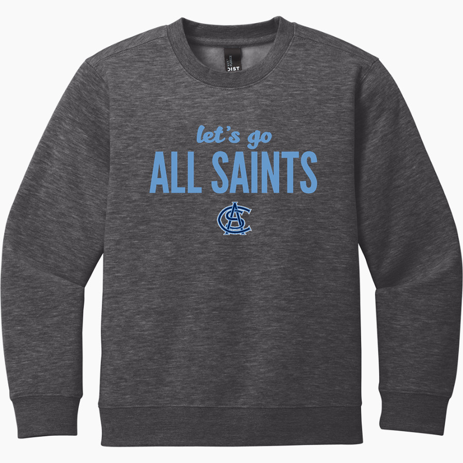 ALL SAINTS CATHOLIC HIGH SCHOOL COUGARS <span class="pdp-name-mascot">ALL SAINTS COUGARS</span> District Youth V.I.T. Fleece Crewneck Sweatshirt