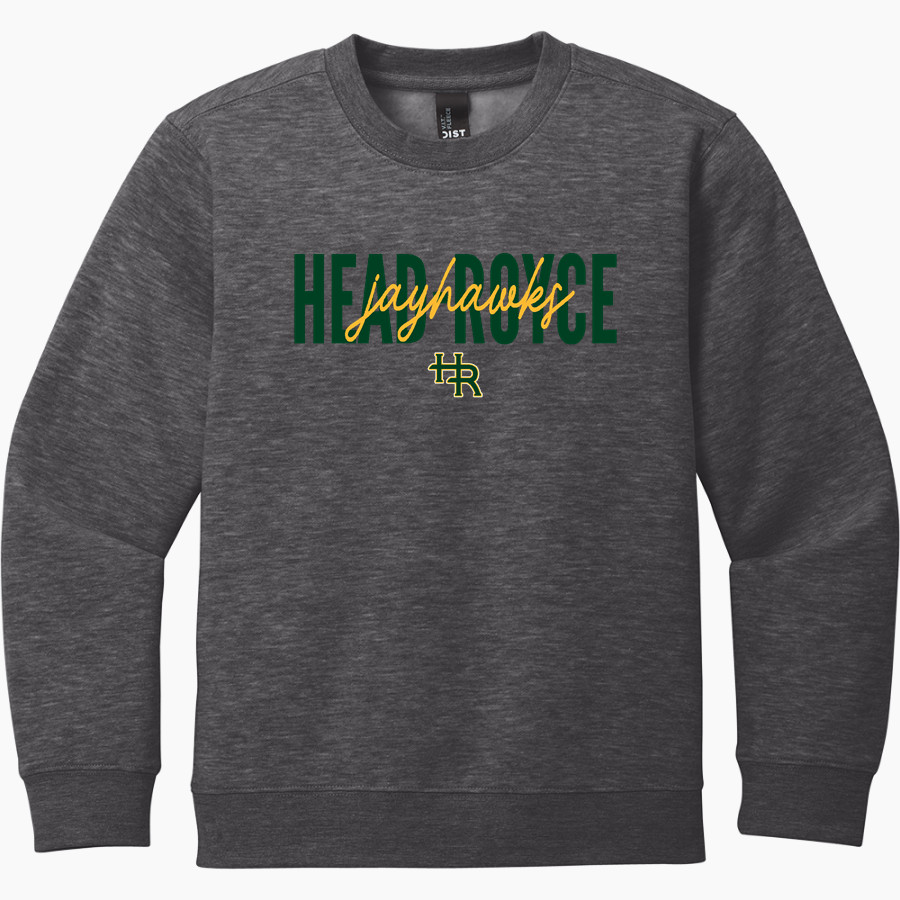 Head-Royce Jayhawks <span class="pdp-name-mascot">Head-Royce Jayhawks</span> District Youth V.I.T. Fleece Crewneck Sweatshirt