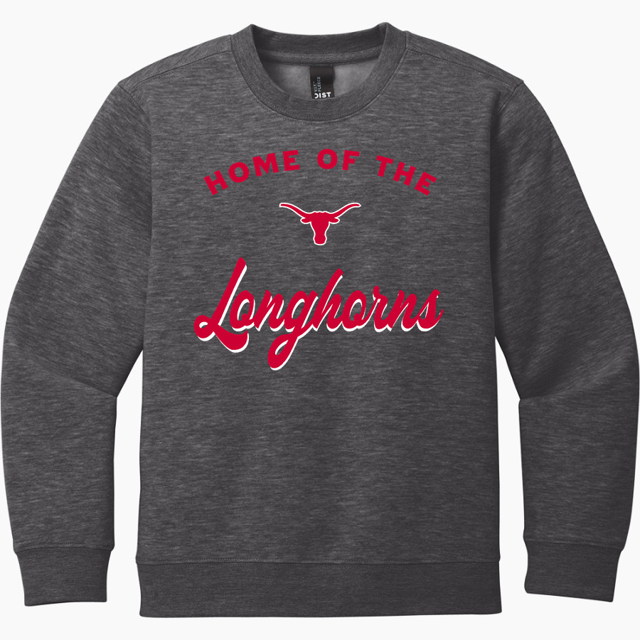 DOVER HIGH SCHOOL LONGHORNS District Youth V.I.T. Fleece Crewneck Sweatshirt