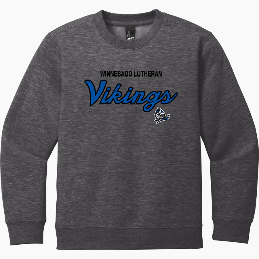 Winnebago Lutheran Vikings Online Store District Youth V.I.T. Fleece Crewneck Sweatshirt