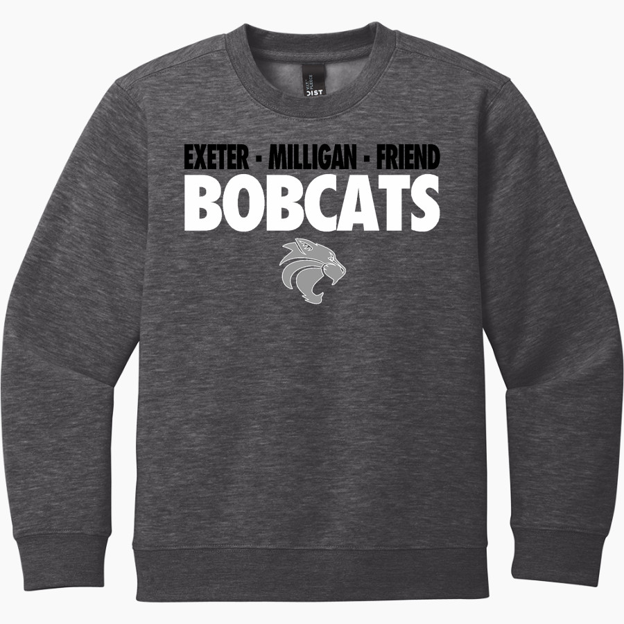 Exeter-Milligan-Friend HIGH SCHOOL Bobcats District Youth V.I.T. Fleece Crewneck Sweatshirt