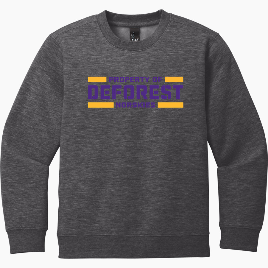 DEFOREST HIGH SCHOOL NORSKIES District Youth V.I.T. Fleece Crewneck Sweatshirt