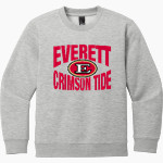 EVERETT HIGH SCHOOL CRIMSON TIDE District Youth V.I.T. Fleece Crewneck Sweatshirt Front Thumbnail