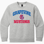 GRAPEVINE HIGH SCHOOL MUSTANGS District Youth V.I.T. Fleece Crewneck Sweatshirt Front Thumbnail