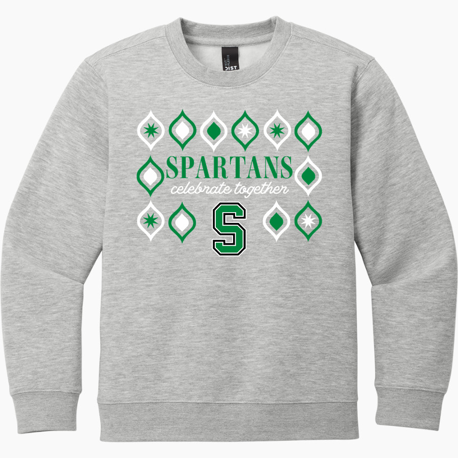 WEST MONONA HIGH SCHOOL SPARTANS District Youth V.I.T. Fleece Crewneck Sweatshirt
