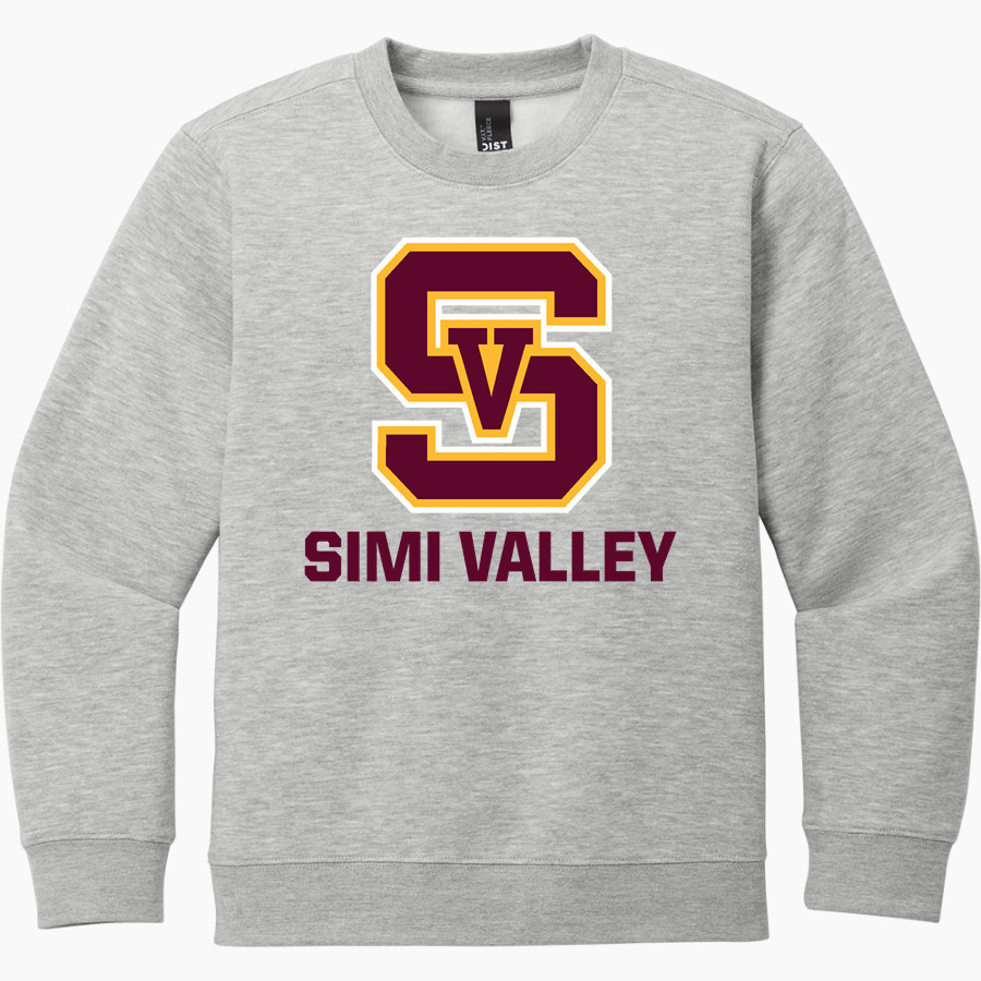 SIMI VALLEY HIGH SCHOOL PIONEERS District Youth V.I.T. Fleece Crewneck Sweatshirt