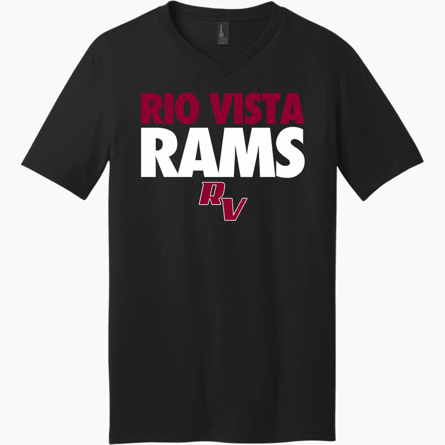 RIO VISTA HIGH SCHOOL RAMS <span class="pdp-name-mascot">RIO VISTA RAMS</span> District Men's Very Important V-Neck Short Sleeve Tee