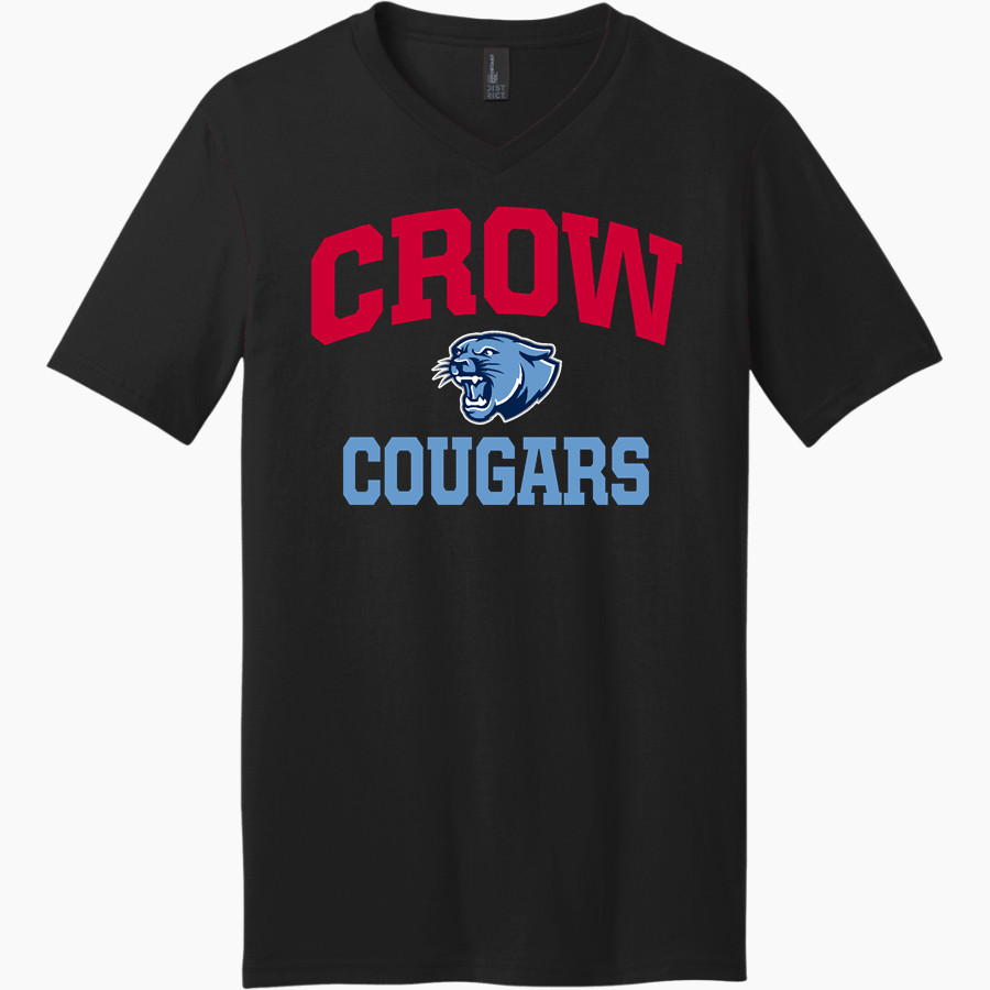CROW HIGH SCHOOL Cougars Online Store <span class="pdp-name-mascot">CROW COUGARS</span> District Men's Very Important V-Neck Short Sleeve Tee