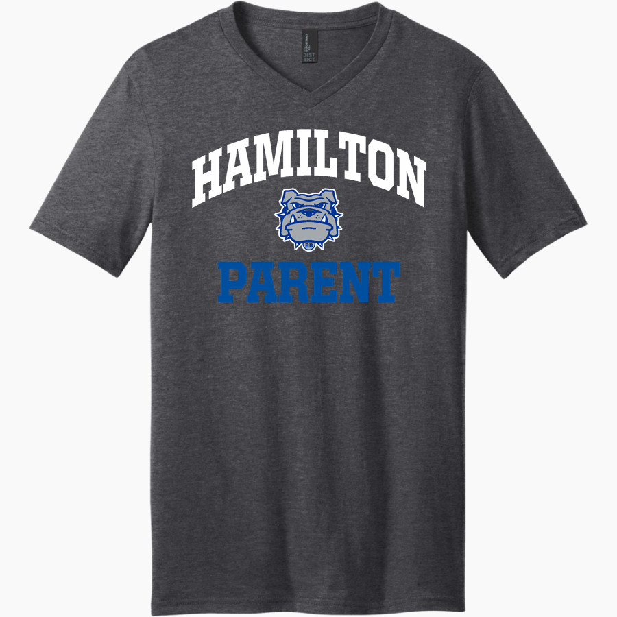 Hamilton Big Blue <span class="pdp-name-mascot">Hamilton Bull Dogs</span> District Men's Very Important V-Neck Short Sleeve Tee
