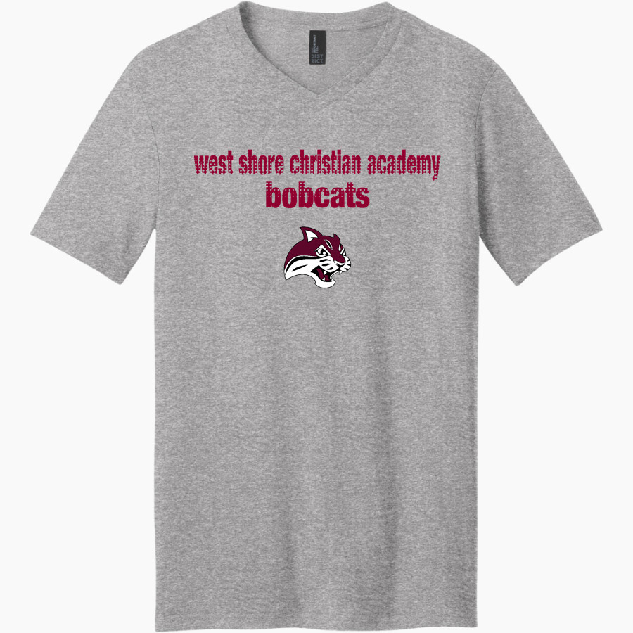 West Shore Christian Academy Bobcats District Men's Very Important V-Neck Short Sleeve Tee