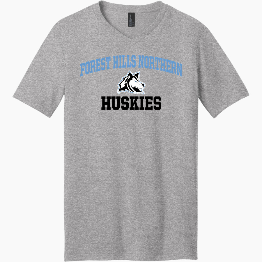 FOREST HILLS NORTHERN HIGH HUSKIES District Men's Very Important V-Neck Short Sleeve Tee