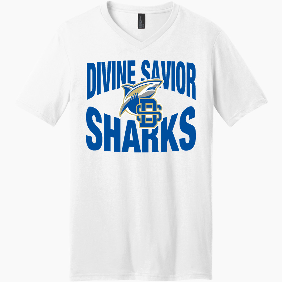 Divine Savior Academy Sharks <span class="pdp-name-mascot">Divine Savior Sharks</span> District Men's Very Important V-Neck Short Sleeve Tee