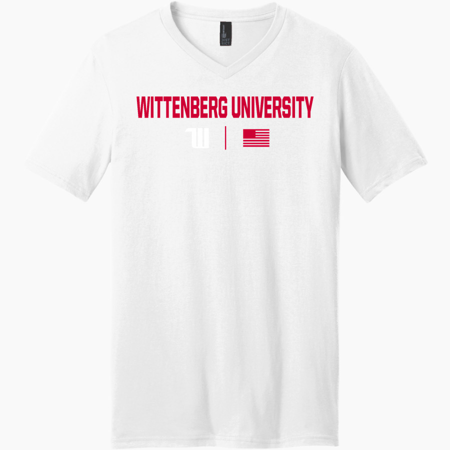 Wittenberg University Tigers <span class="pdp-name-mascot">Wittenberg University Tigers</span> District Men's Very Important V-Neck Short Sleeve Tee
