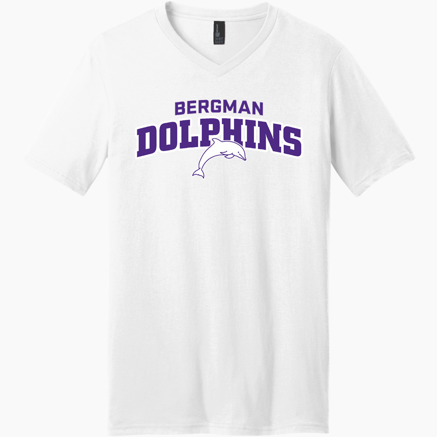 Bergman Dolphins <span class="pdp-name-mascot">Frank V. Bergman Elementary Dolphins</span> District Men's Very Important V-Neck Short Sleeve Tee