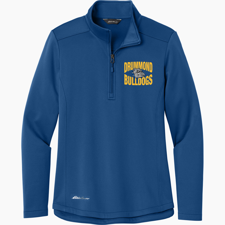 Drummond Bulldogs Eddie Bauer Women's Smooth Mid Layer Fleece 1/2-Zip
