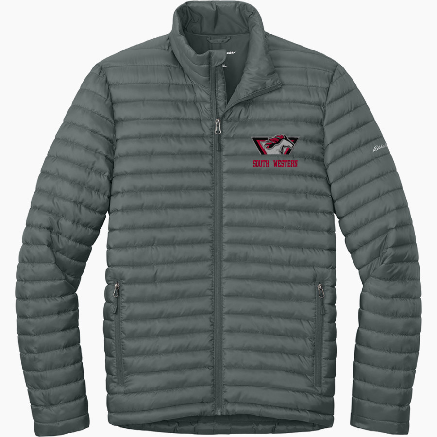 SOUTH WESTERN SENIOR HIGH SCHOOL MUSTANGS <span class="pdp-name-mascot">SOUTH WESTERN MUSTANGS</span> Eddie Bauer Men's Packable Quilted Full-Zip Jacket