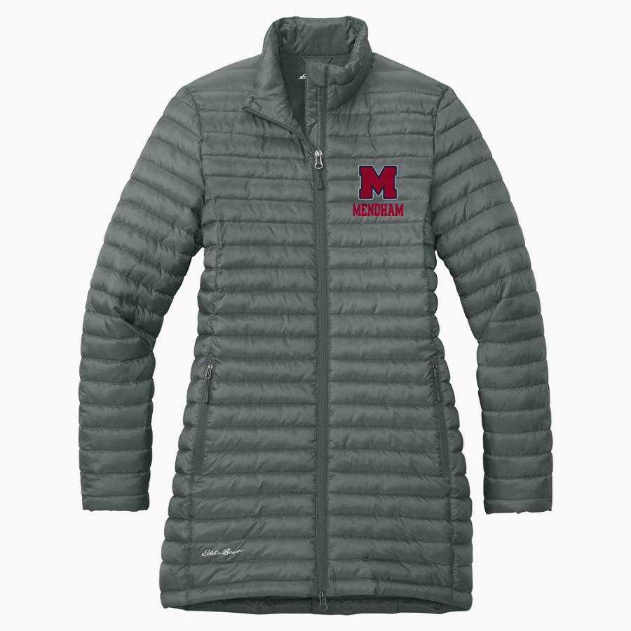 MENDHAM HIGH SCHOOL MINUTEMEN Eddie Bauer Women's Packable Quilted Full-Zip Jacket