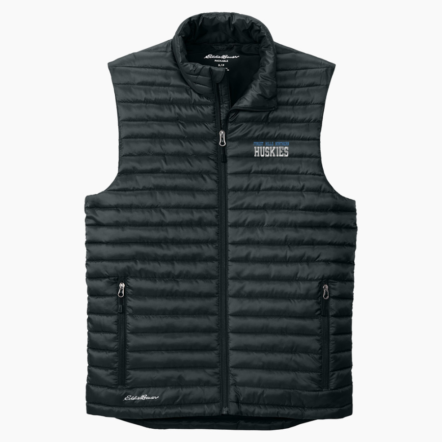 FOREST HILLS NORTHERN HIGH HUSKIES Eddie Bauer Men's Packable Quilted Vest