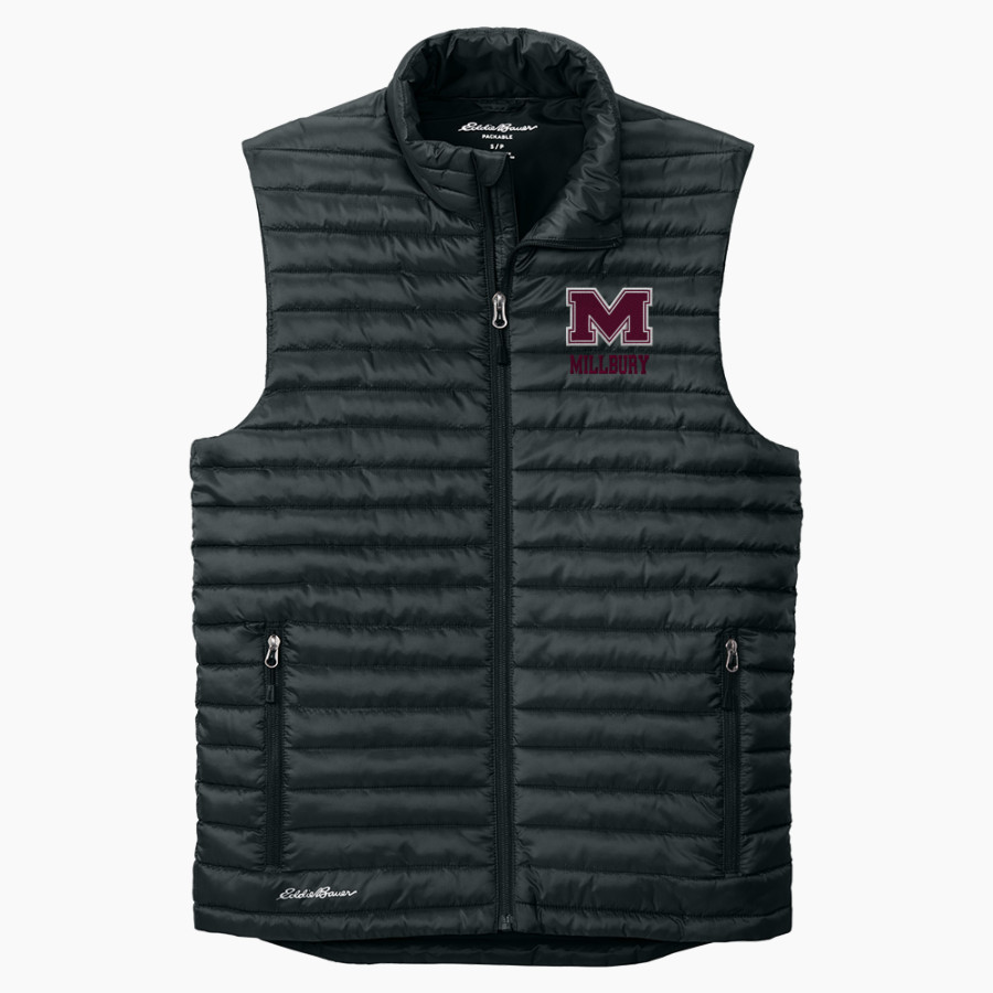 MILLBURY SR HIGH SCHOOL WOOLIES <span class="pdp-name-mascot">MILLBURY MEMORIAL WOOLIES</span> Eddie Bauer Men's Packable Quilted Vest