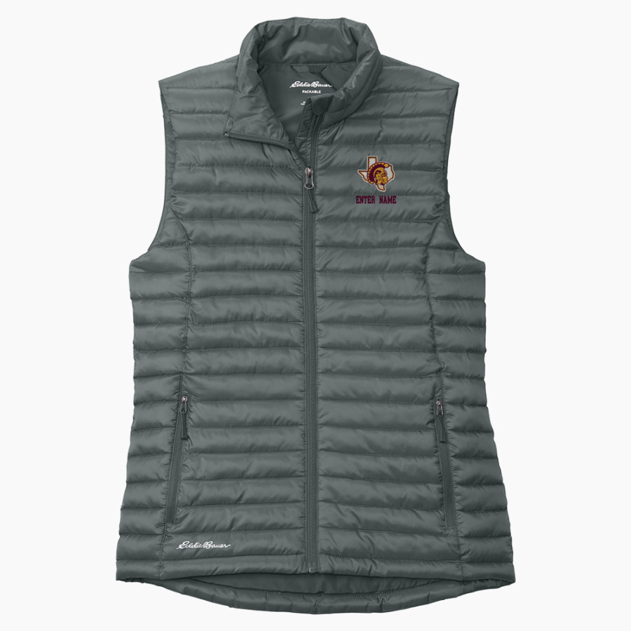 CHARLOTTE HIGH SCHOOL TROJANS Eddie Bauer Women's Packable Quilted Vest
