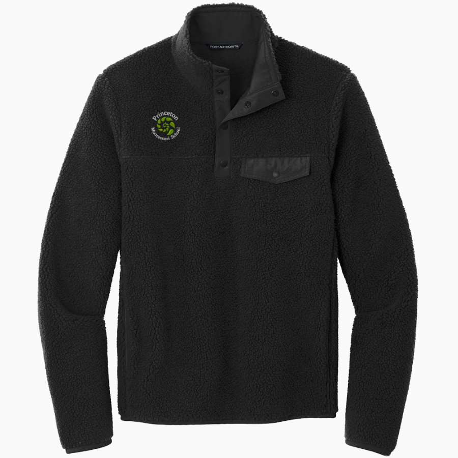 Princeton Montessori School <span class="pdp-name-mascot">Princeton Montessori Deer</span> Port Authority Men's Camp Fleece Snap Pullover