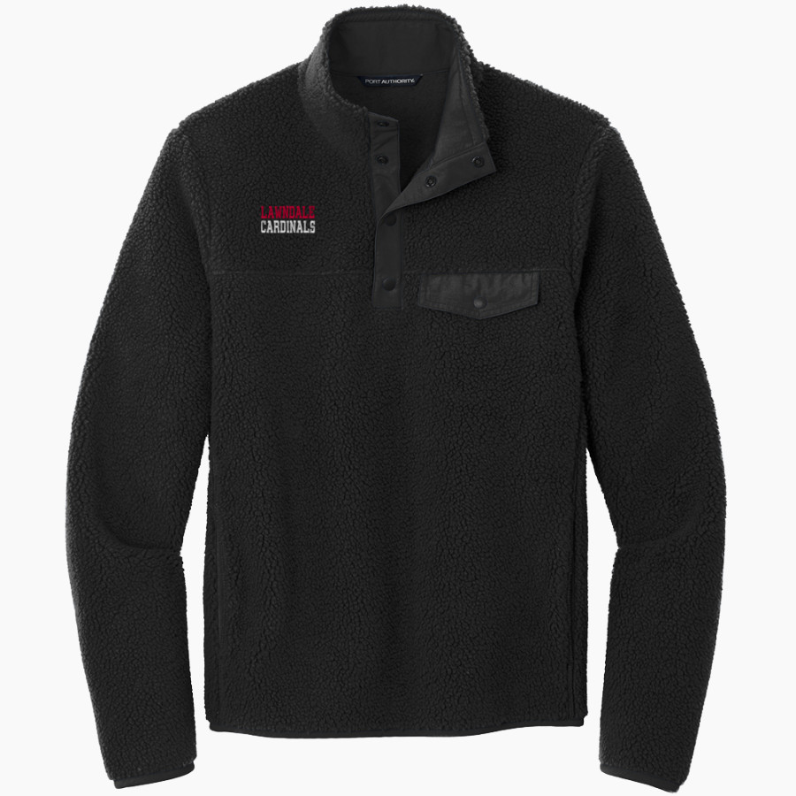 LAWNDALE HIGH SCHOOL CARDINALS <span class="pdp-name-mascot">LAWNDALE CARDINALS</span> Port Authority Men's Camp Fleece Snap Pullover