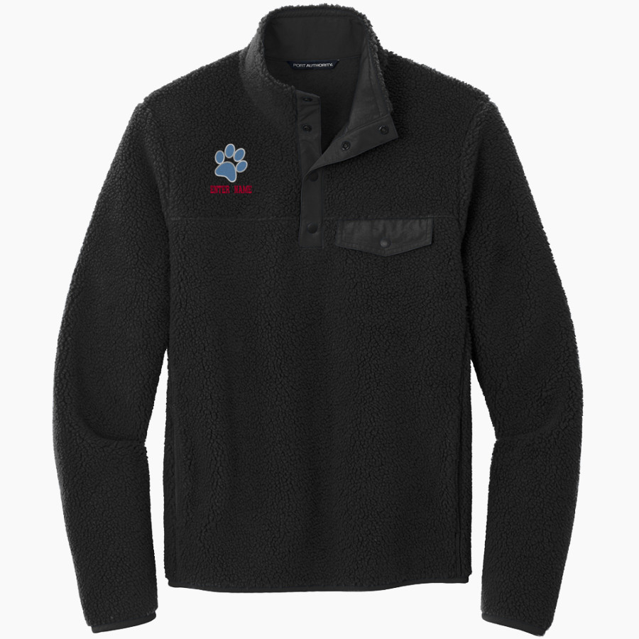 CROW HIGH SCHOOL Cougars Online Store <span class="pdp-name-mascot">CROW COUGARS</span> Port Authority Men's Camp Fleece Snap Pullover
