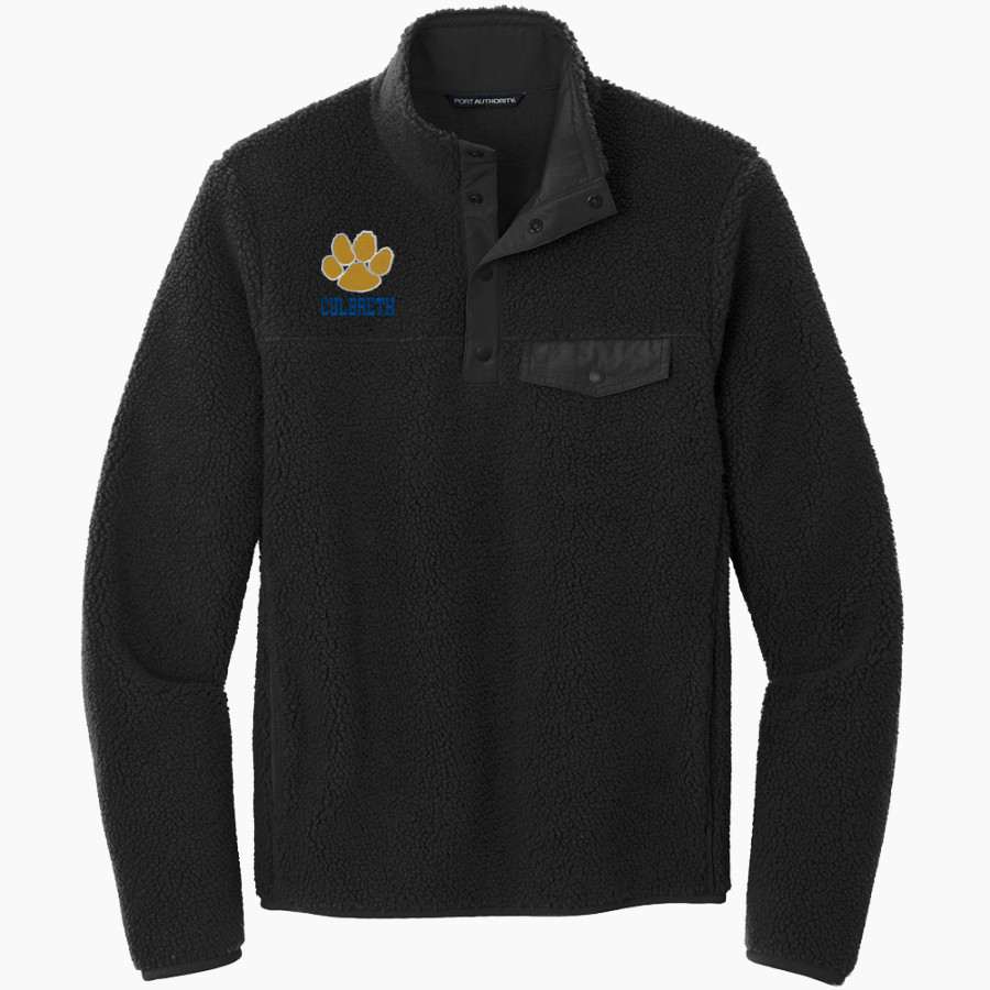CULBRETH Cougars Port Authority Men's Camp Fleece Snap Pullover