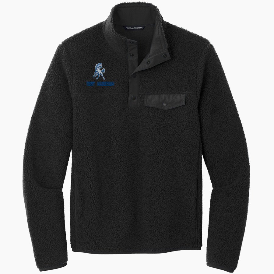 MOUNT MARKHAM HIGH SCHOOL MUSTANGS <span class="pdp-name-mascot">MOUNT MARKHAM MUSTANGS</span> Port Authority Men's Camp Fleece Snap Pullover